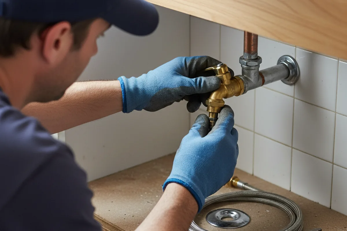 Shutoff valve and fitting work during Emergency Plumbing in Fruitport
